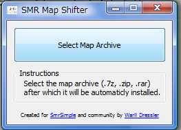 SMR Map Shifter Main window